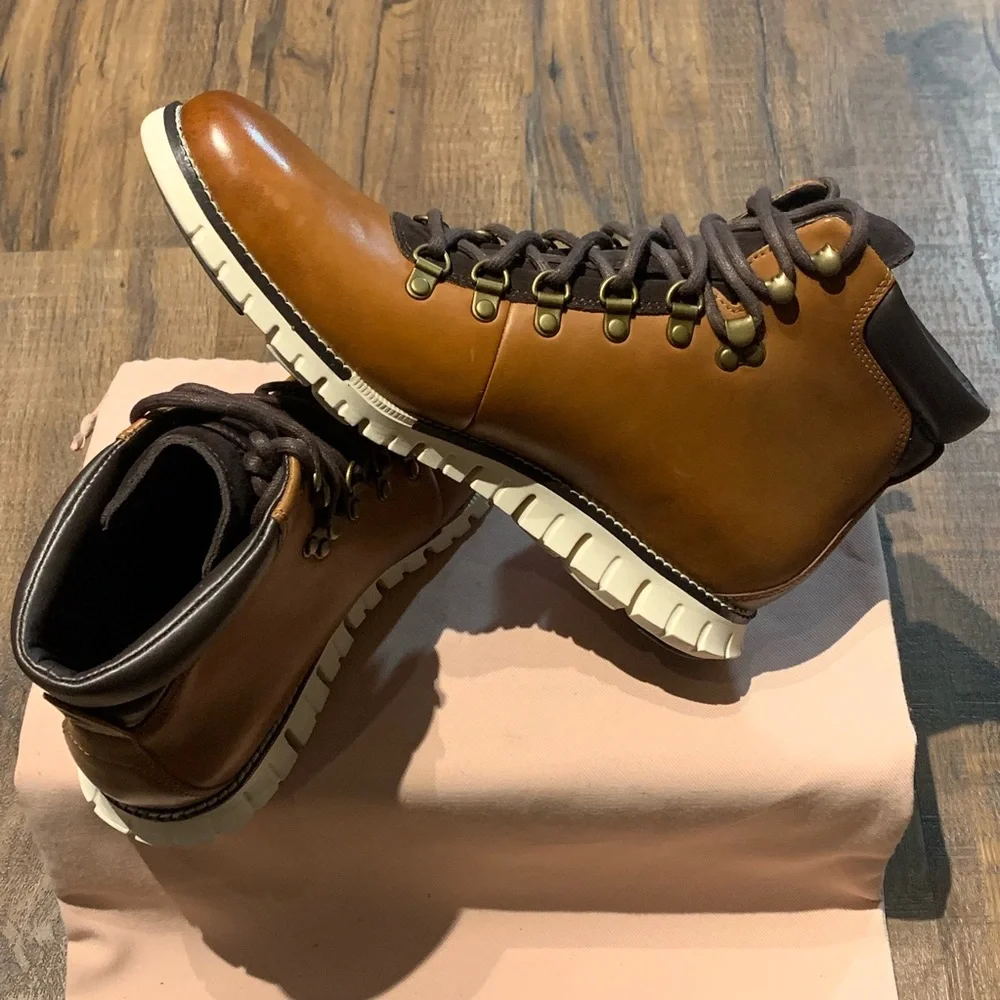 Men's ZERØGRAND Calf Leather Hiker Boot (Premium)